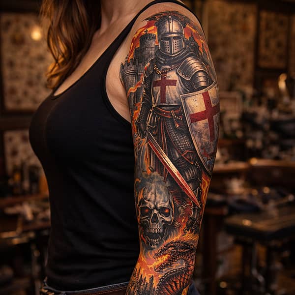 Arm tattoo ideas on the forearm, upper arm and inner arm