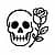 Skull And Rose Tattoos